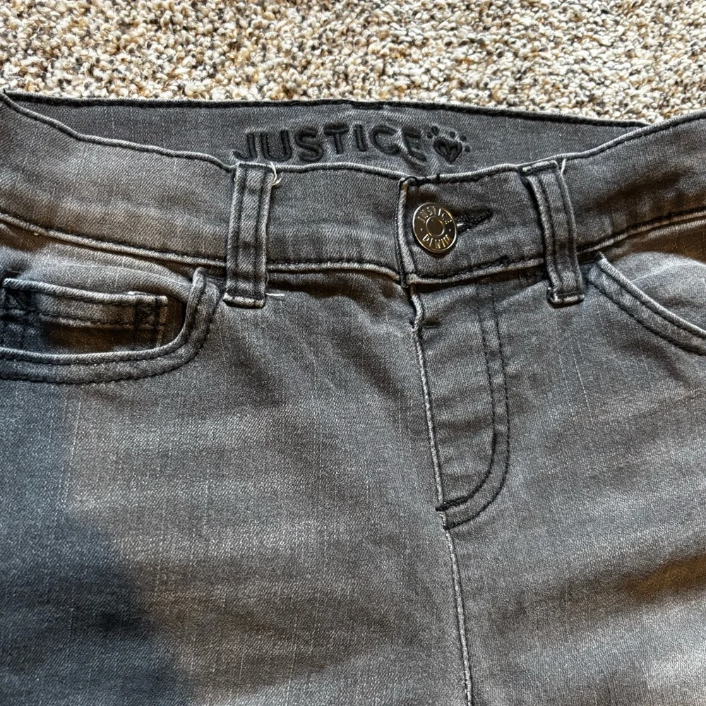 Justice Black Skinny Jeans with Studs